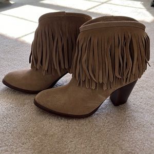 Frye Suede Fringe Boots